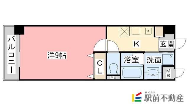 JR長崎本線 鍋島駅 徒歩29分 4階建 築18年(1K/4階)の間取り写真