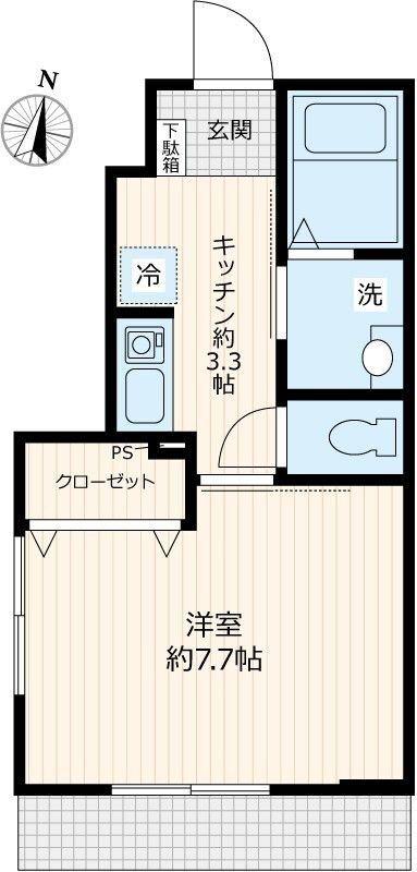 コスモ・キヨタ(1K/1階)の間取り写真