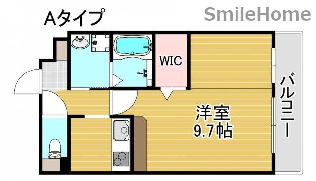 CASAVIENTO(1K/2階)の間取り写真
