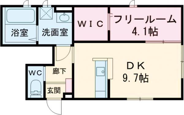 グランツ(1LDK/1階)の間取り写真