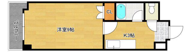 RESIDENCE西宮(1K/2階)の間取り写真