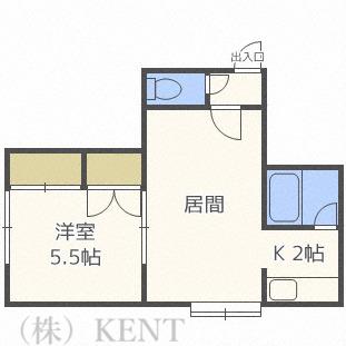 アーバンコート宮の沢(1LDK/2階)の間取り写真