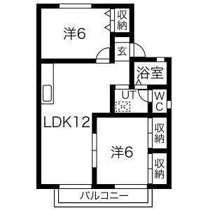 BROS.K(2LDK/2階)の間取り写真
