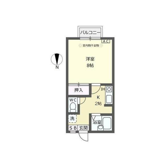レオーネ(1K/1階)の間取り写真