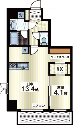 CELESTE-セレスト-(1LDK/5階)の間取り写真