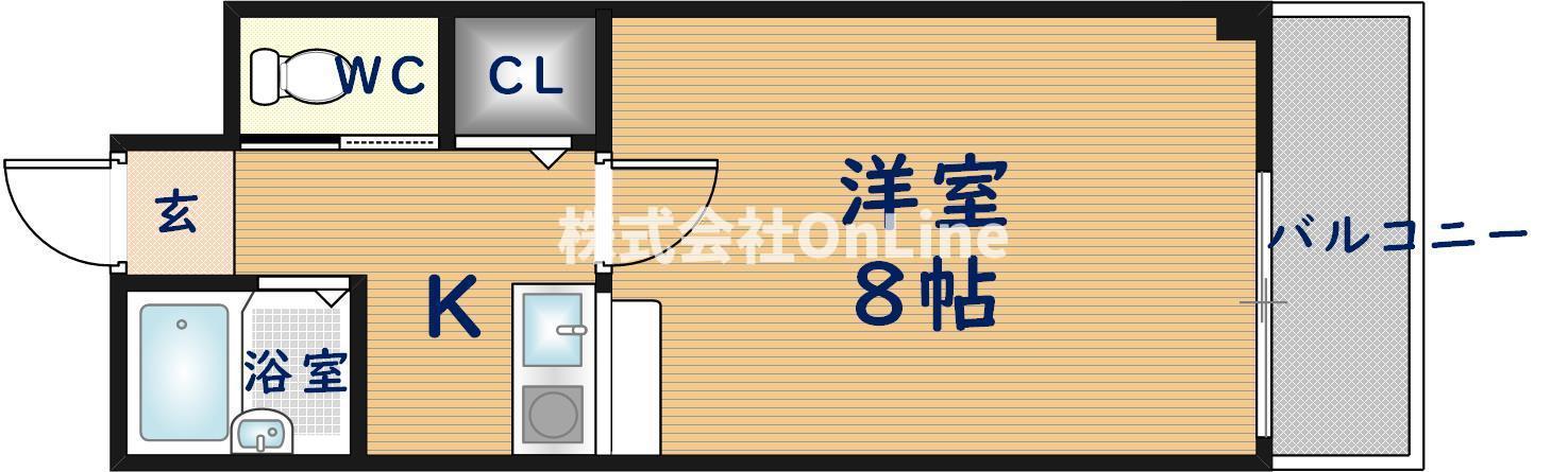 安田ハイツ(1K/1階)の間取り写真
