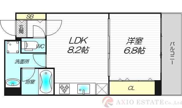 ミドエストツダ(1LDK/2階)の間取り写真