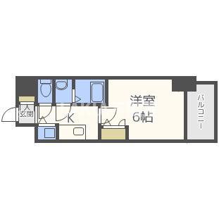 エスリード京橋グレイス(1K/9階)の間取り写真
