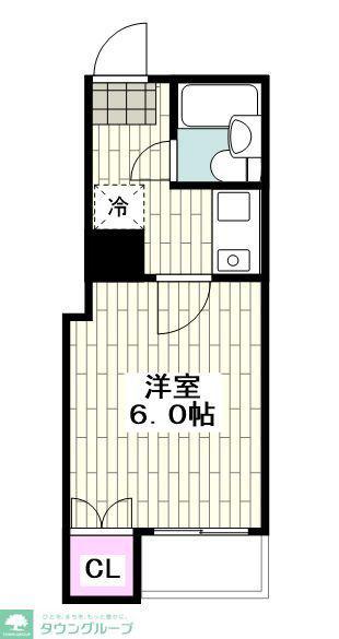 メゾンミツハシ(1K/2階)の間取り写真
