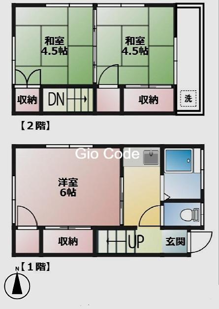 扇アパート(3K/1階)の間取り写真