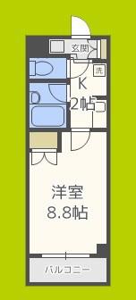 ホルス240(1K/5階)の間取り写真
