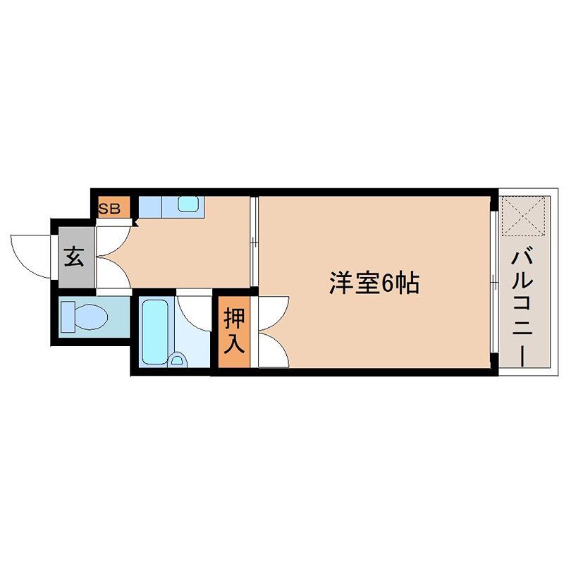 DO大阪港(1K/2階)の間取り写真