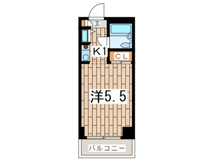 YTアクセス横浜(1K/3階)の間取り写真