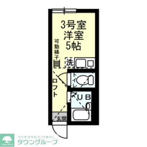 ユナイト塩浜キャンベラの杜(ワンルーム/2階)の間取り写真