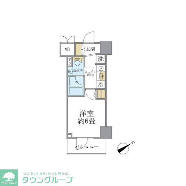 レスピール川崎(1K/5階)の間取り写真