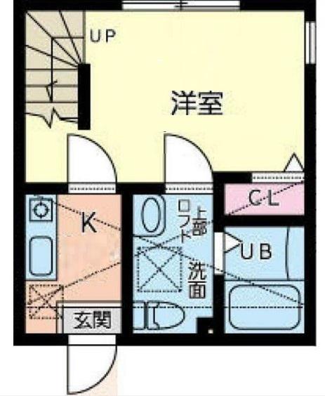 キルシェン相模が丘(1K/2階)の間取り写真
