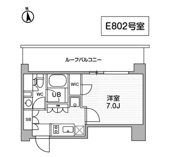 ALTERNA東池袋(1K/8階)の間取り写真