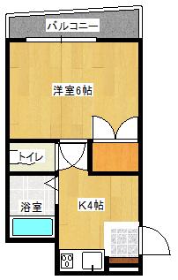 第3田中ビル(1K/5階)の間取り写真