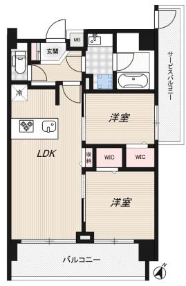 RIDGE豊洲 RIDGE豊洲(2LDK/10階)の間取り写真