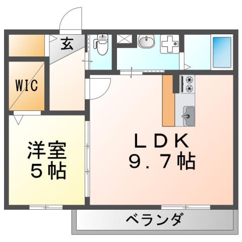 SCALA TOYOTSU(1LDK/3階)の間取り写真