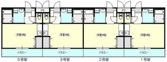フェリオ川越(ワンルーム/3階)の間取り写真