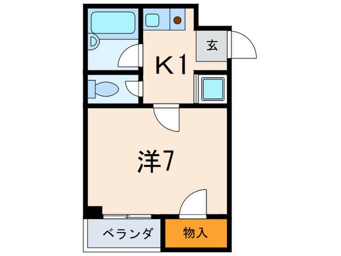 シュトワ大石(1K/5階)の間取り写真