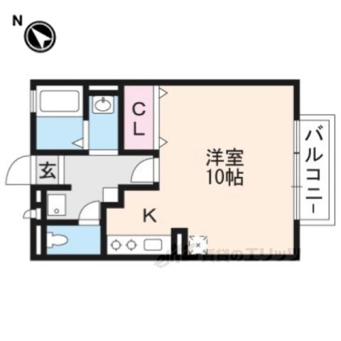 ユーフォルビア(1K/2階)の間取り写真