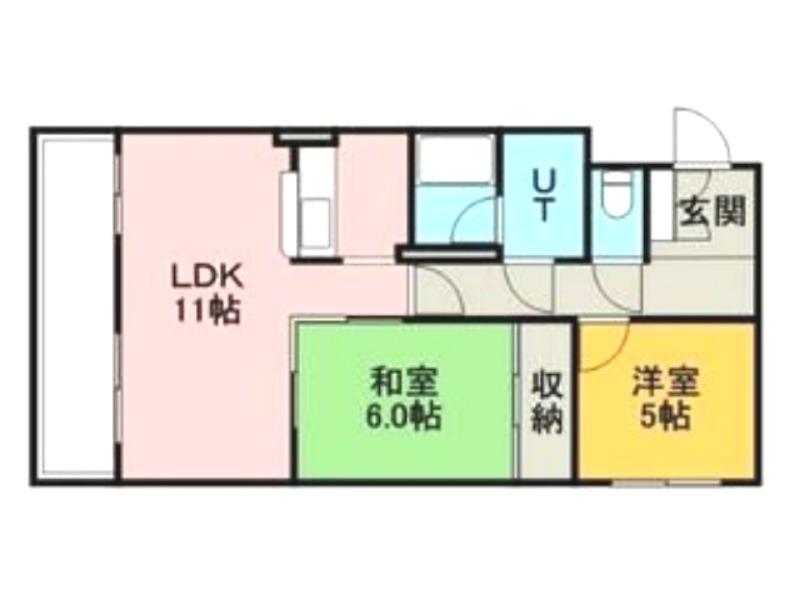 メゾンアストラル曙(2LDK/2階)の間取り写真