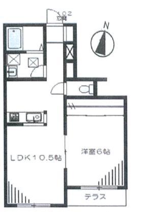 フレンドリーHAMADAYAMAIII(1LDK/1階)の間取り写真