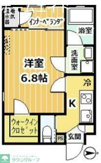 ソフィスみその台(1K/2階)の間取り写真
