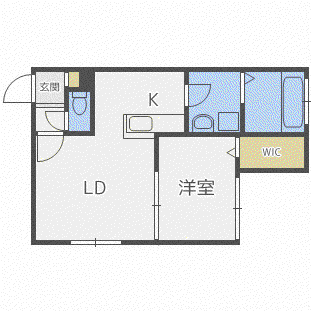 LUXIS S5(1LDK/4階)の間取り写真