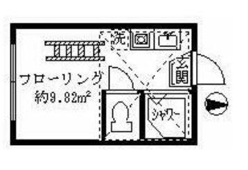 フェリスクォーツ(ワンルーム/1階)の間取り写真