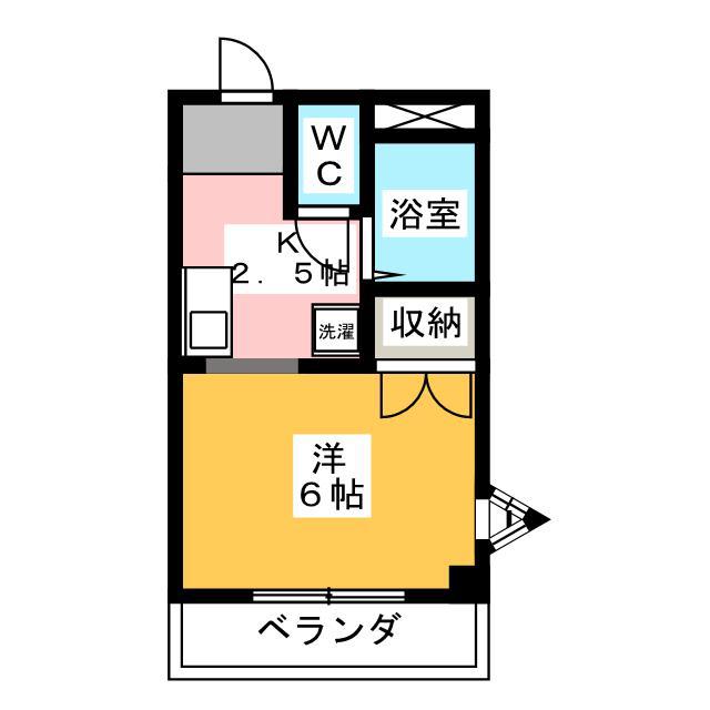 Lヒルズ(1K/3階)の間取り写真