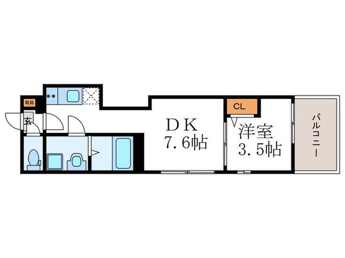 サニーコート円町(1DK/3階)の間取り写真
