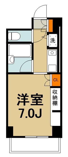 TS GARDEN 都筑ふれあいの丘(ワンルーム/6階)の間取り写真