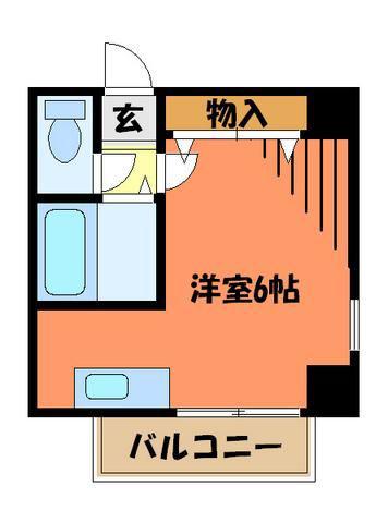 アプロディーテ(1K/5階)の間取り写真