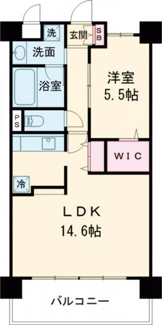 ゲートレジデンス鶴見緑地(1LDK/3階)の間取り写真