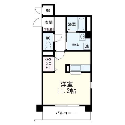 KT NET 21(ワンルーム/4階)の間取り写真