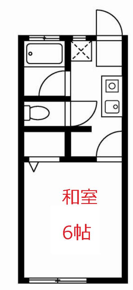 桜井アパート(1K/2階)の間取り写真