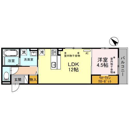 INNOCENCE(1LDK/3階)の間取り写真
