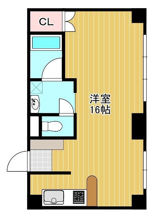 NYビル(ワンルーム/4階)の間取り写真