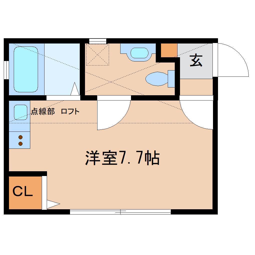 LOAPLATA千葉寺(ワンルーム/2階)の間取り写真