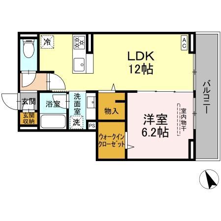 ハスクバーナ江戸川台 ダイワハウスD-ROOM(1LDK/3階)の間取り写真