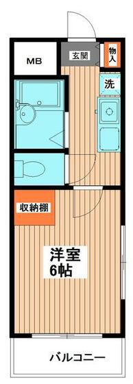 ザ・コスモス(1K/3階)の間取り写真