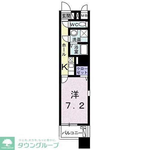 セレーノ III(1K/3階)の間取り写真