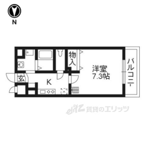 サンリットUMEZU(1K/1階)の間取り写真