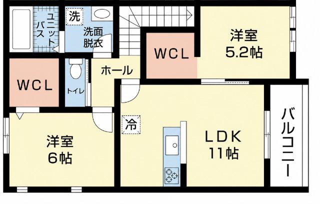 リゼットII(2LDK/1階)の間取り写真