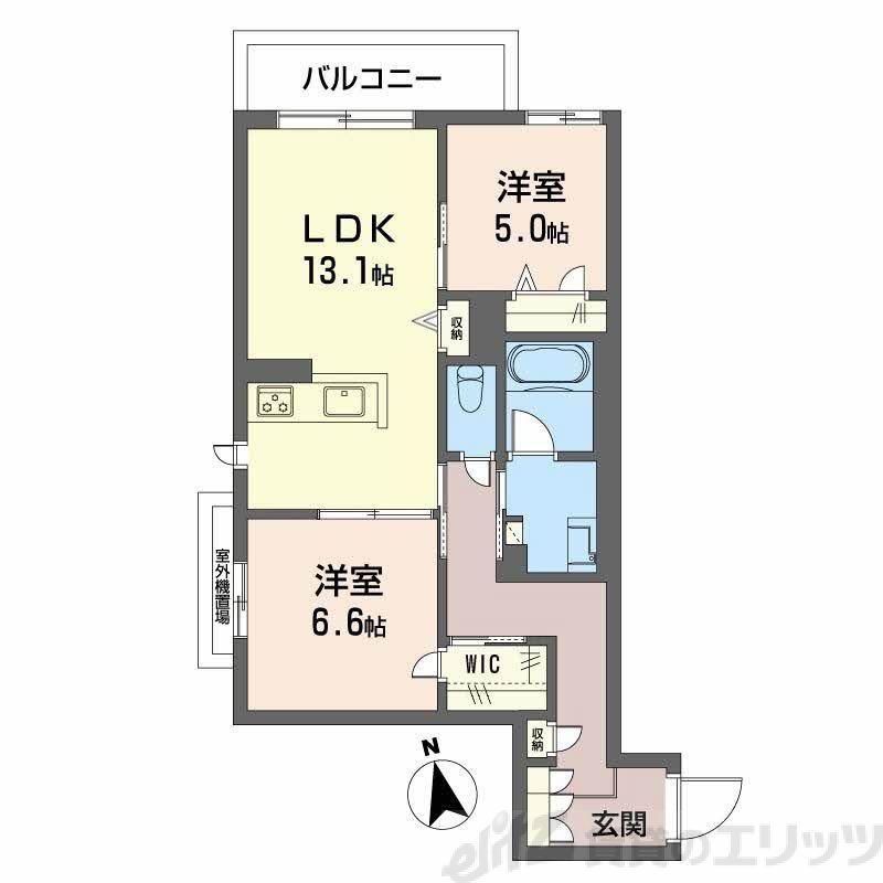 シャーメゾンひいらぎ(2LDK/3階)の間取り写真