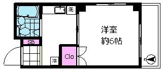 サンファースト(1K/2階)の間取り写真