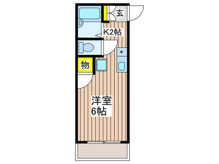ファミールシャトル(1K/2階)の間取り写真